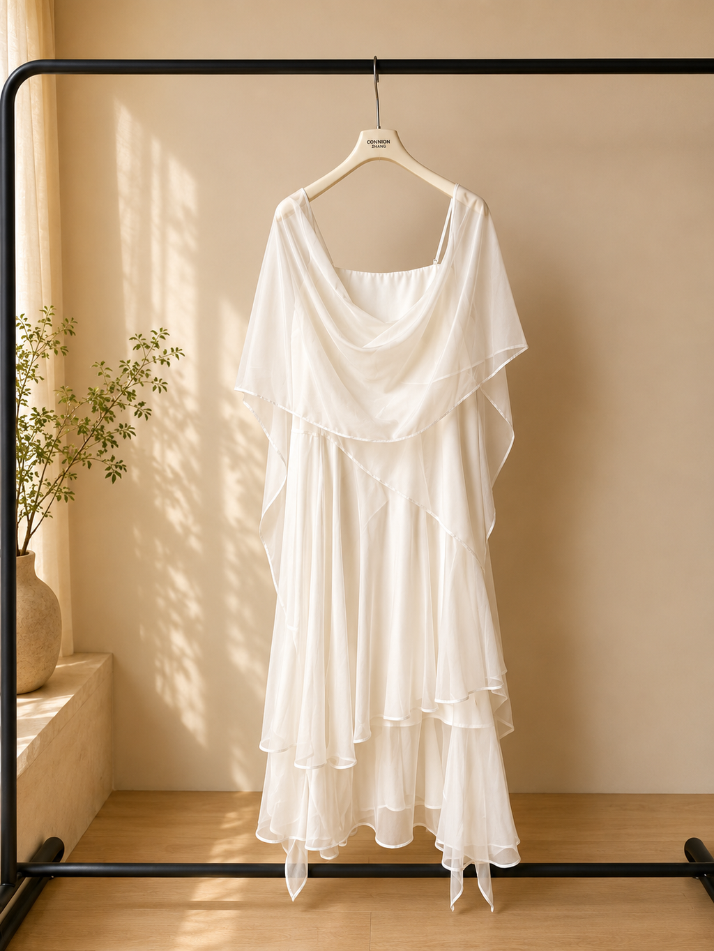 浮光掠影/Ethereal Drape Chiffon Dress