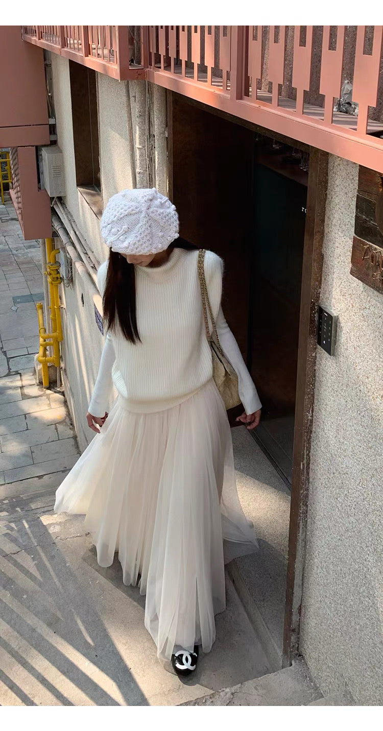 月影琉璃/Cloud Veil Maxi Skirt