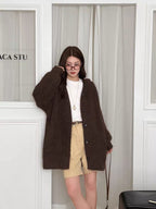 Cozy Hour Hooded Knit Cardigan - styled view