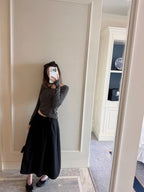 Élan Pleated Midi Skirt - front view