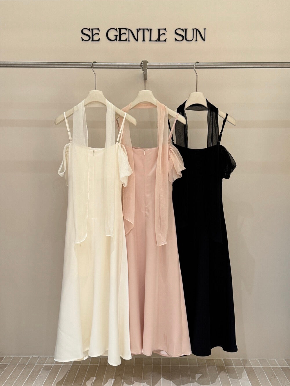 月落星河/Moonfall Blush Satin Mesh Dress