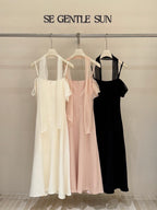 Moonfall Blush Satin Mesh Dress - view 6