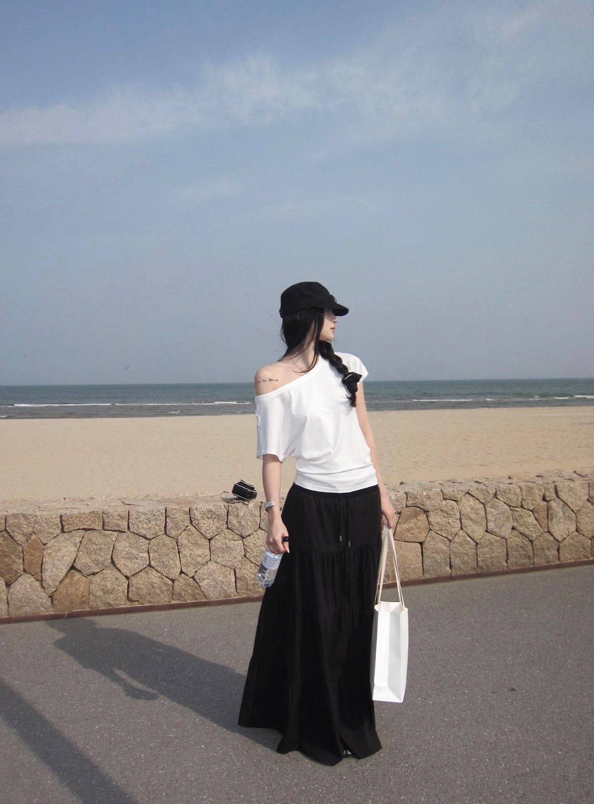 Soft Academia Tiered Maxi Skirt