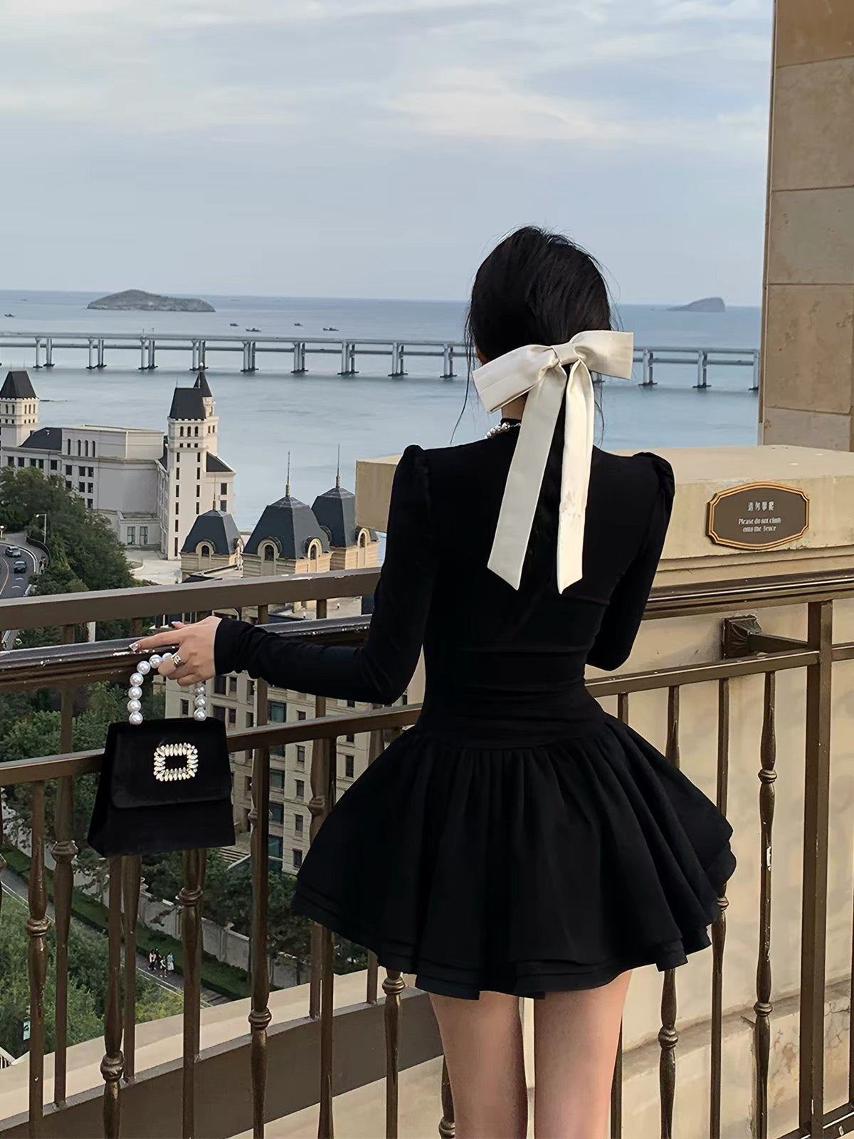 赫本/Audrey Fit & Flare Knit Mini Dress