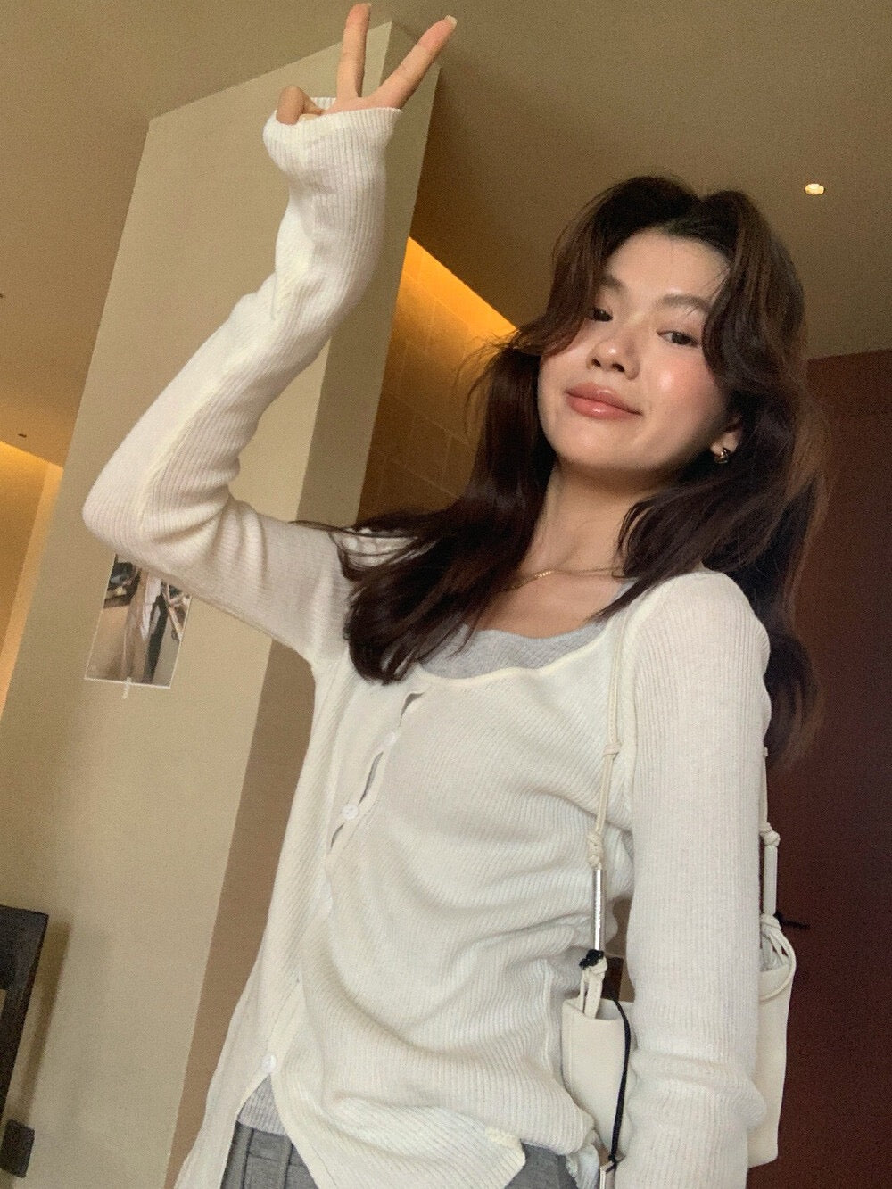 Soft Layered Look Knit Top