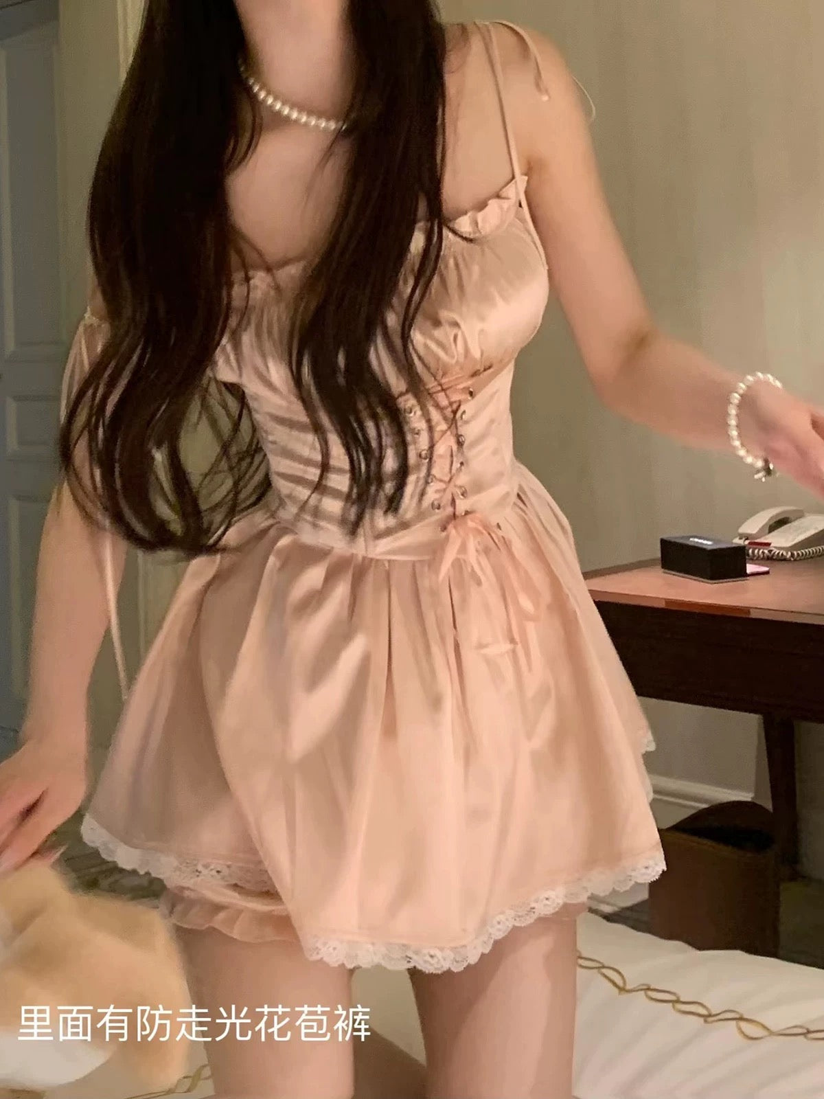 Blush Ribbon Babydoll Dress