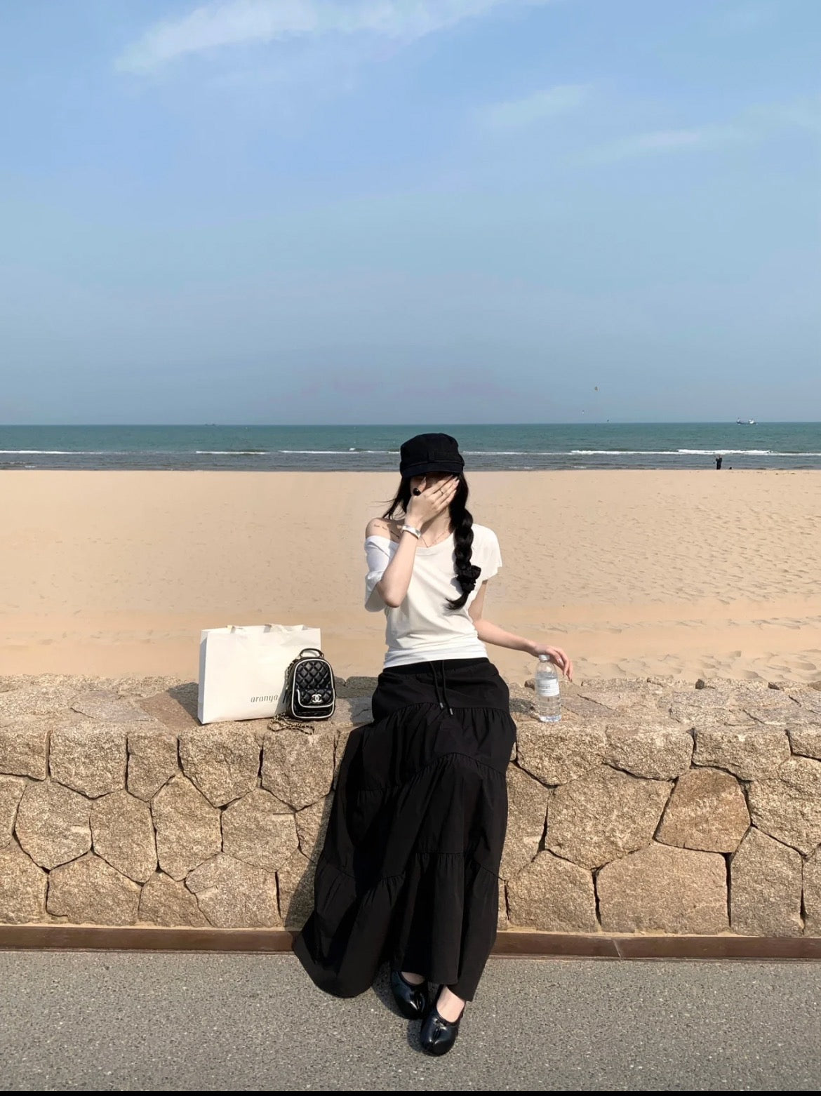 Soft Academia Tiered Maxi Skirt