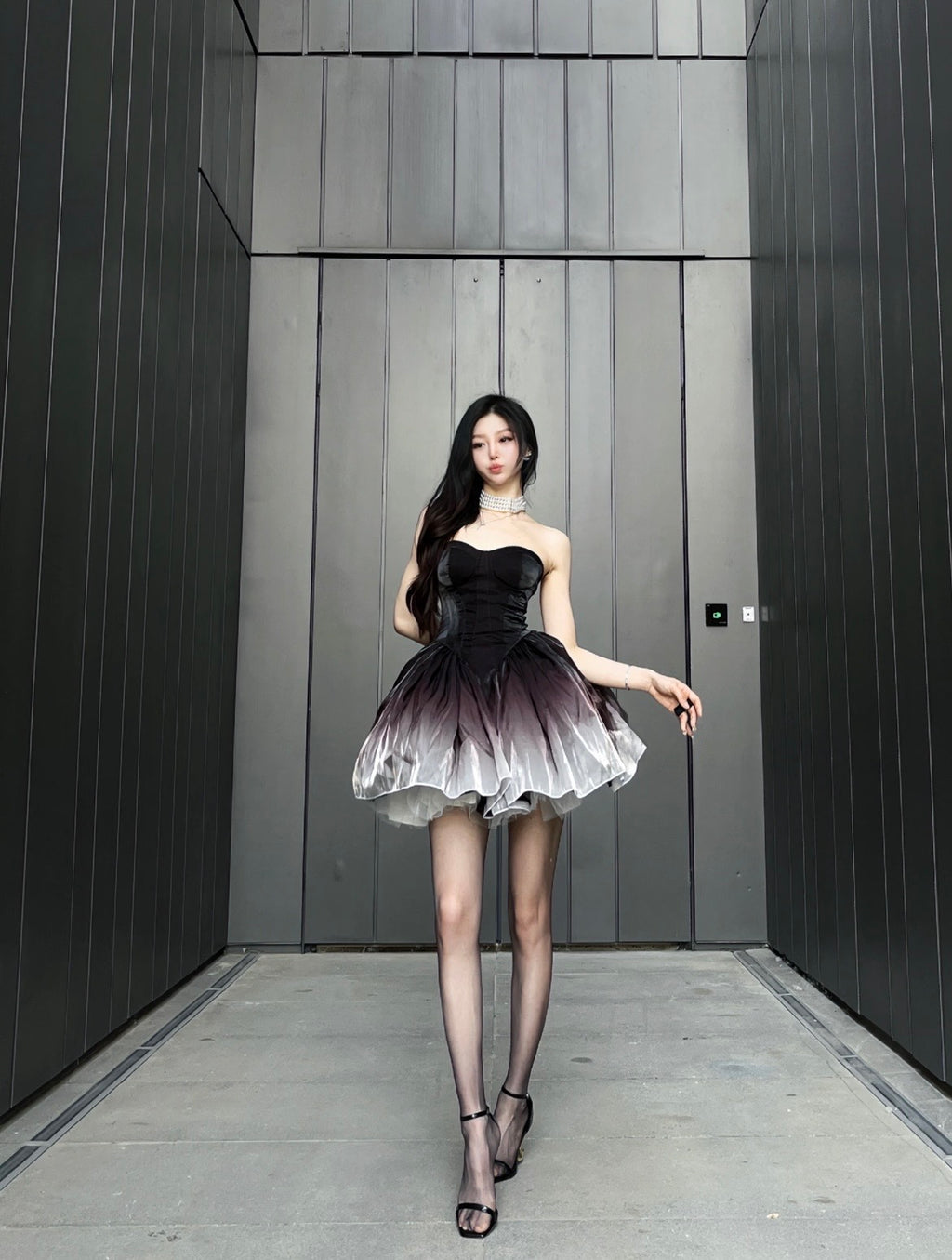 八音盒/🦢Black Swan Ombré Dress