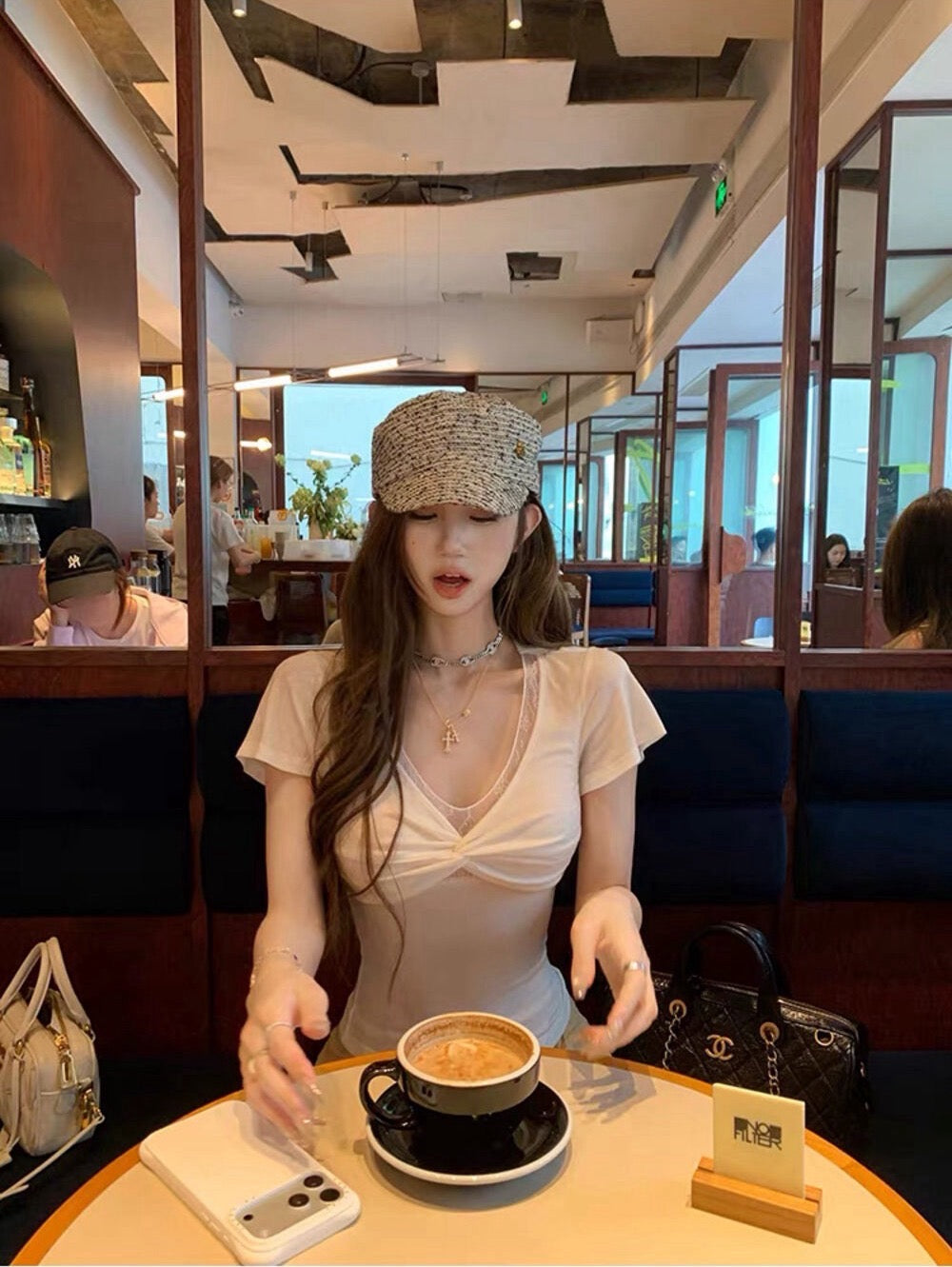Sheer Twisted-front Top