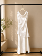 Dance of Light Satin Layered Dress Set - styled view