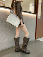 Rodeo Slouch Buckle Boots - back view