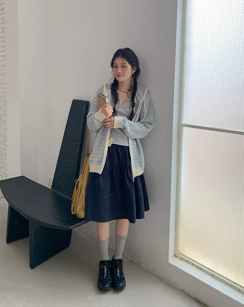 Daydream Contrast Knit Hoodie