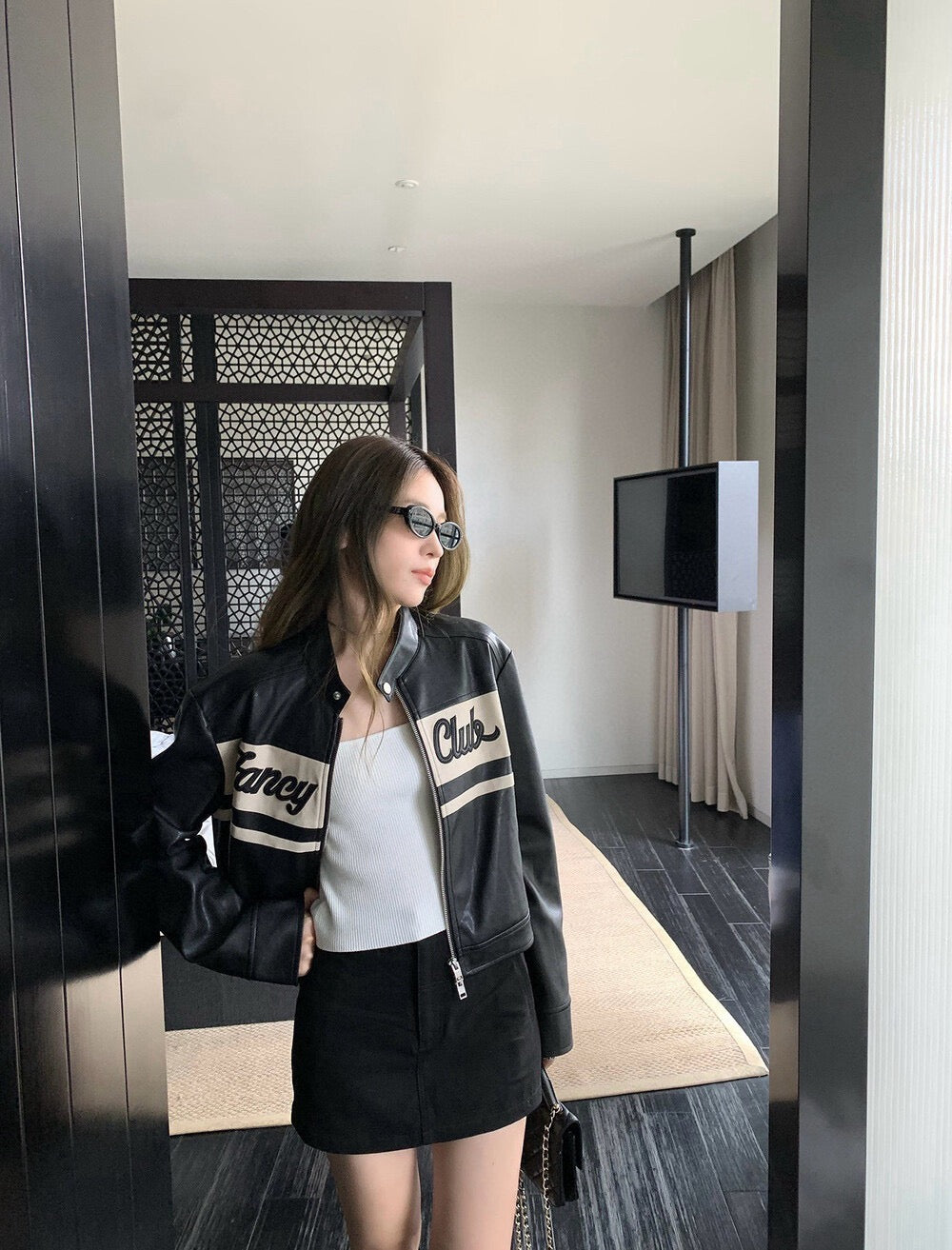 Vintage Moto Faux Leather Jacket