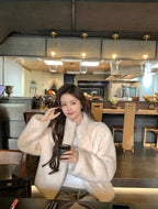 Crème Cloud Faux Fur Zip Jacket