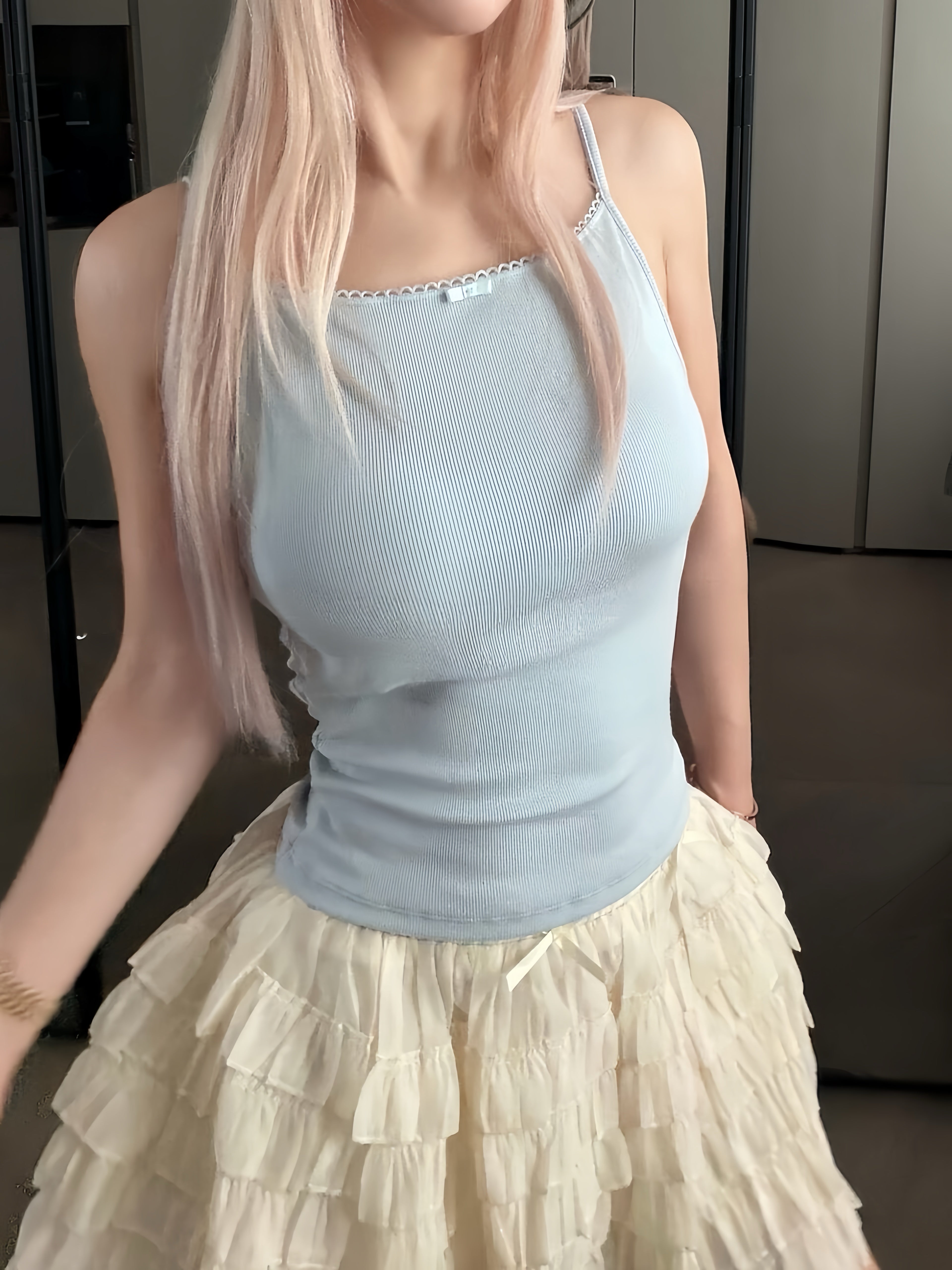 Fairy Lace Trim Cami Top