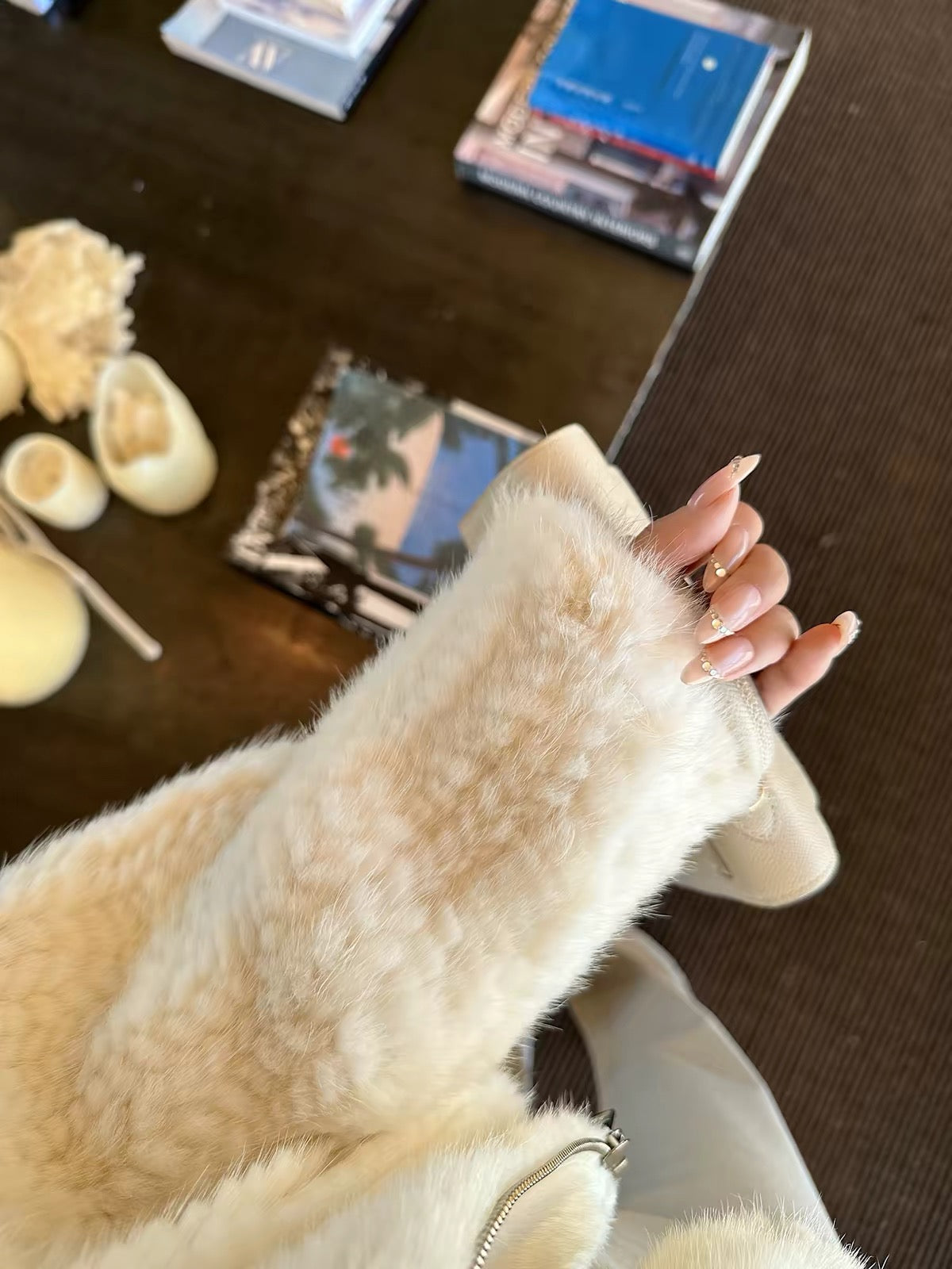 Crème Cloud Faux Fur Zip Jacket