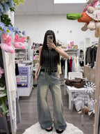Vintage Fade Wide Leg Jeans - back view