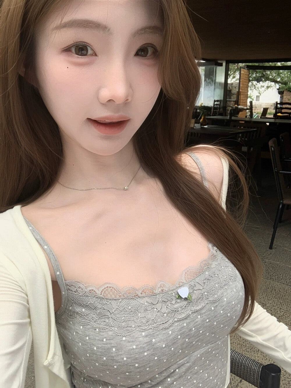 桃桃蕾丝/Polka Lace Padded Cami
