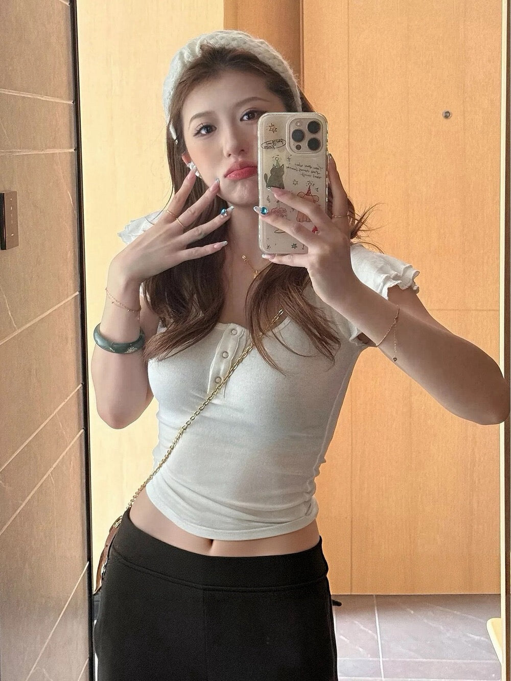Effortless Ruched Baby Tee