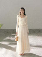 Cloud Veil Maxi Skirt - detail view