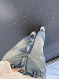Washed Light Blue Relaxed Wide-Leg Jeans
