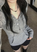 Mila Ribbed Hooded Knit Top