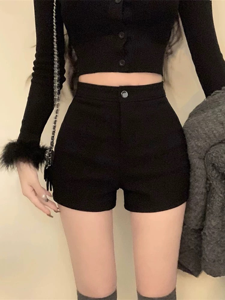 Essential High-Waisted Tailored Shorts