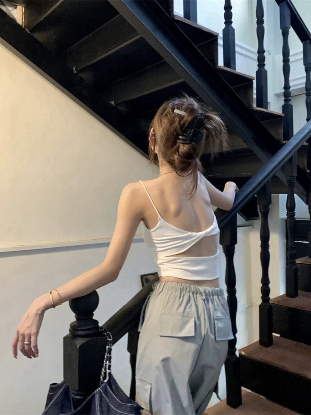Open Back Knot Cami Top