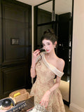 浅樱晚香玉/Rosalie Lace Mini Dress