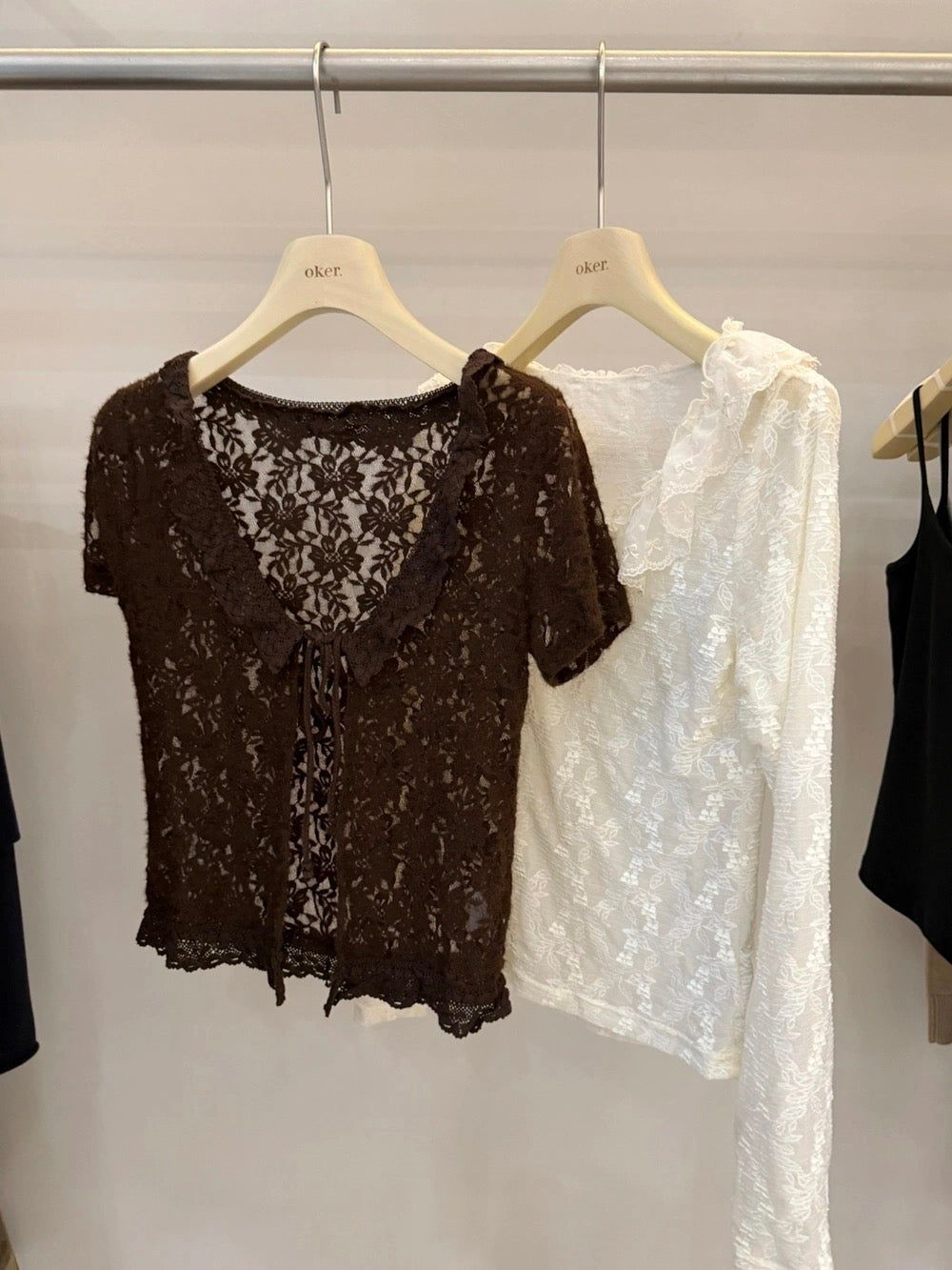 Mocha Muse Lace Layering Top Set