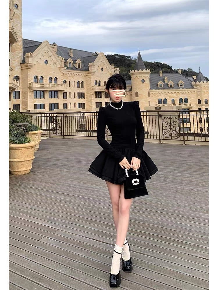 赫本/Audrey Fit & Flare Knit Mini Dress
