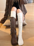 Cloud Scrunch Leg Warmers - front view