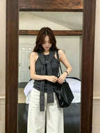 Drape Knit Scarf Top - styled view