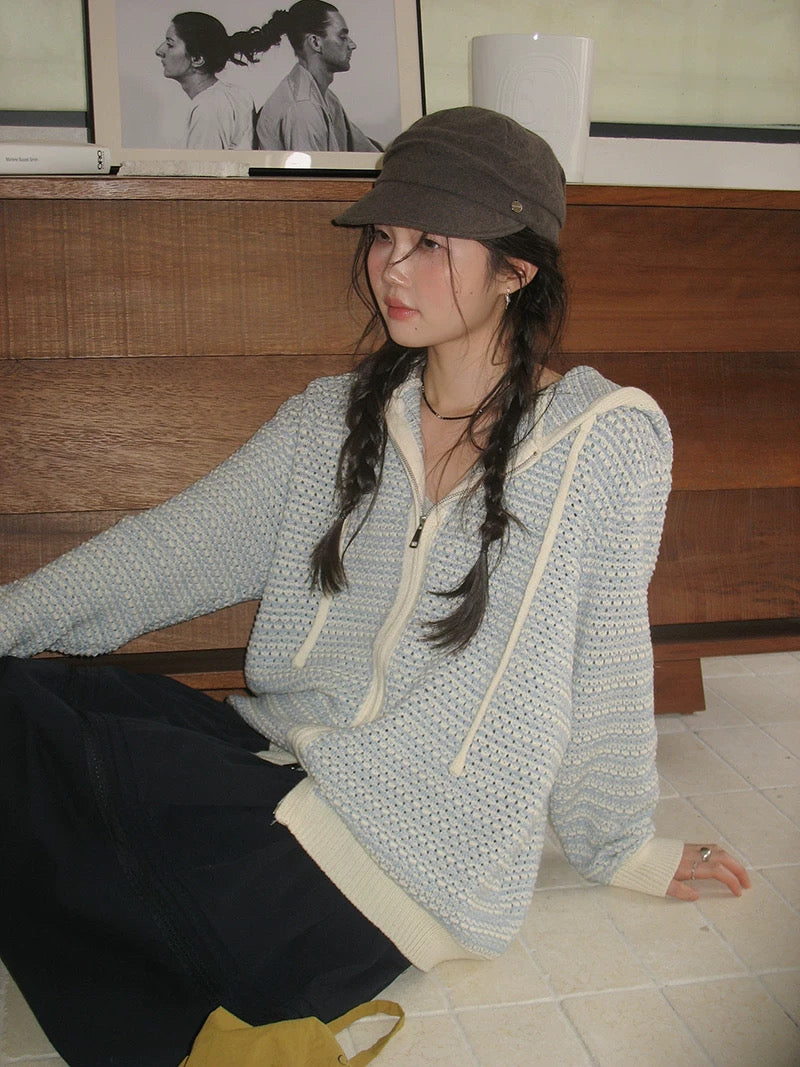 Daydream Contrast Knit Hoodie