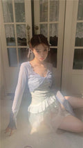 Cloud Sheer Tie-Front Shrug