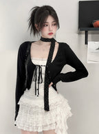 Lace Ruffle Layer Mini Skirt - detail view
