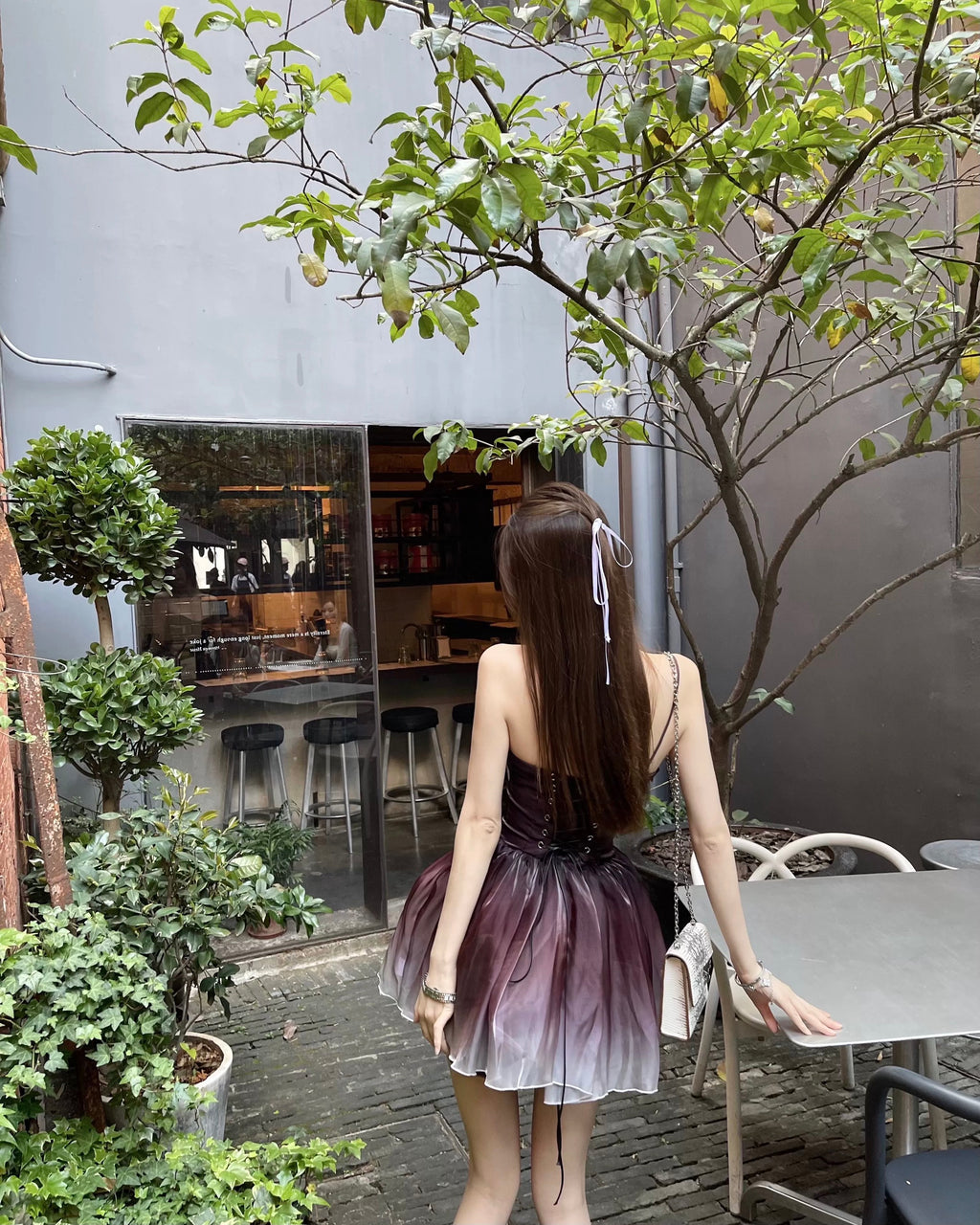 八音盒/🦢Black Swan Ombré Dress