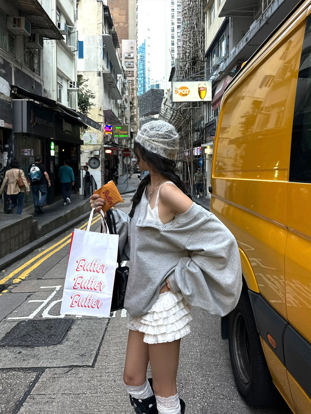 Slow Day One Shoulder-off Pullover