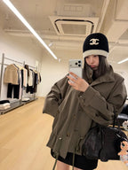 Khaki Drawstring Field Jacket - view 6
