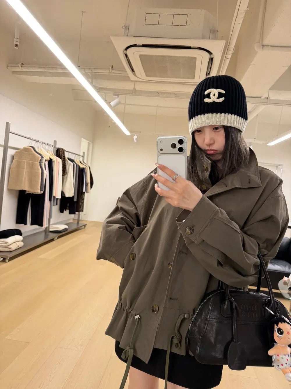 Khaki Drawstring Field Jacket - view 6