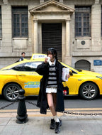 Black & White Striped Layered Polo Sweatshirt