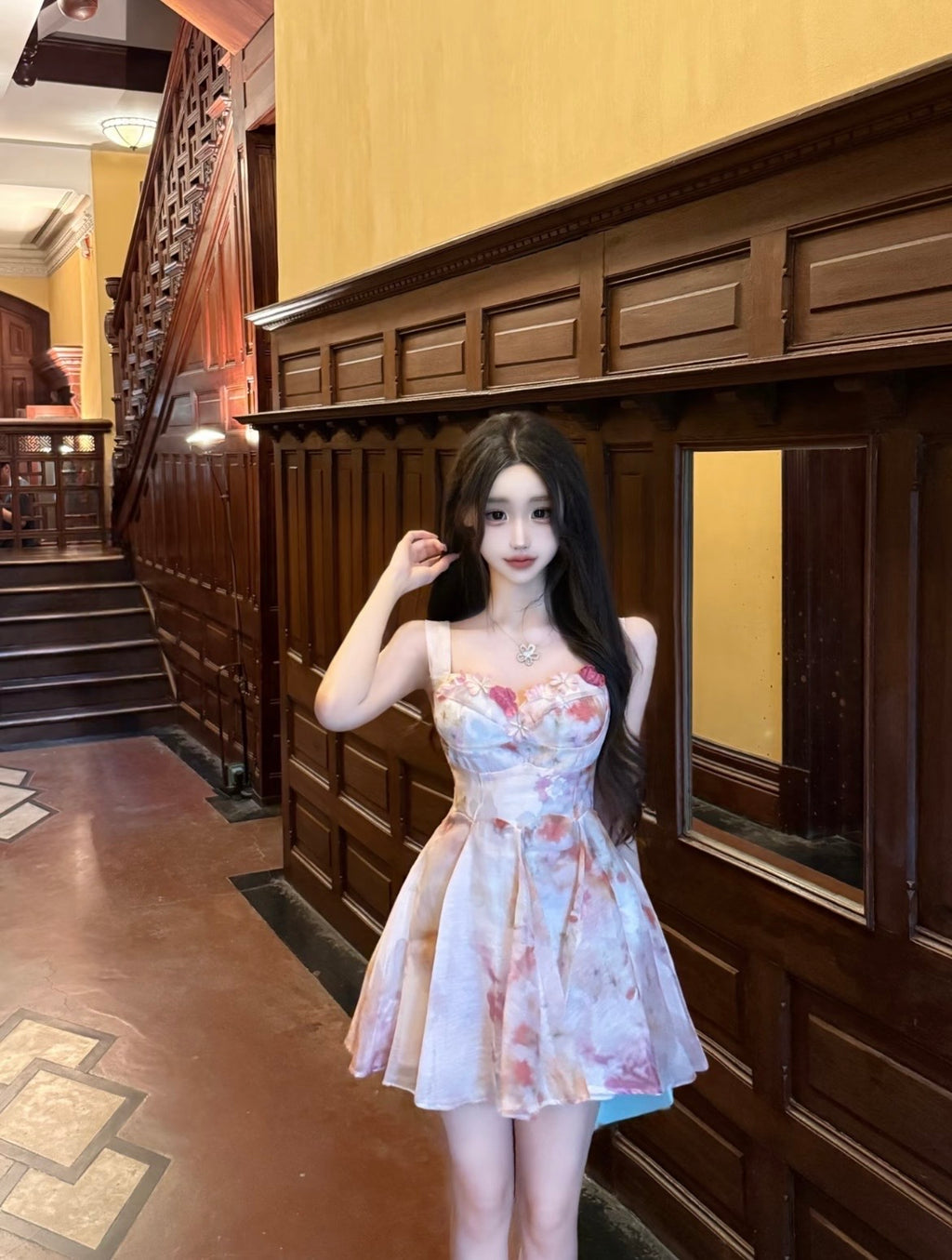 🌸落日花园/ Petal Garden Mini Dress