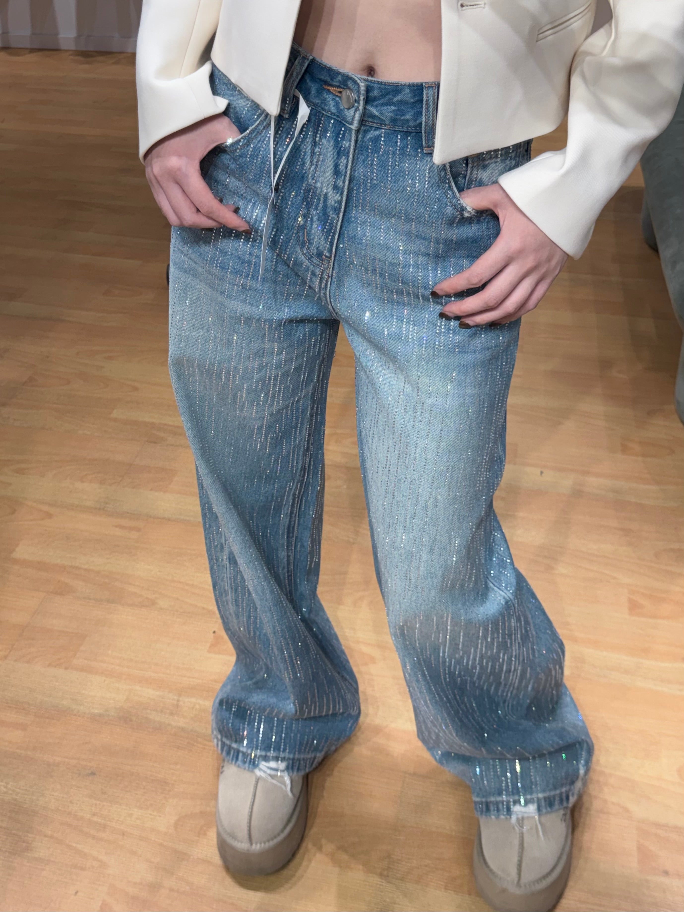 Starlight Washed Wide Leg Jeans