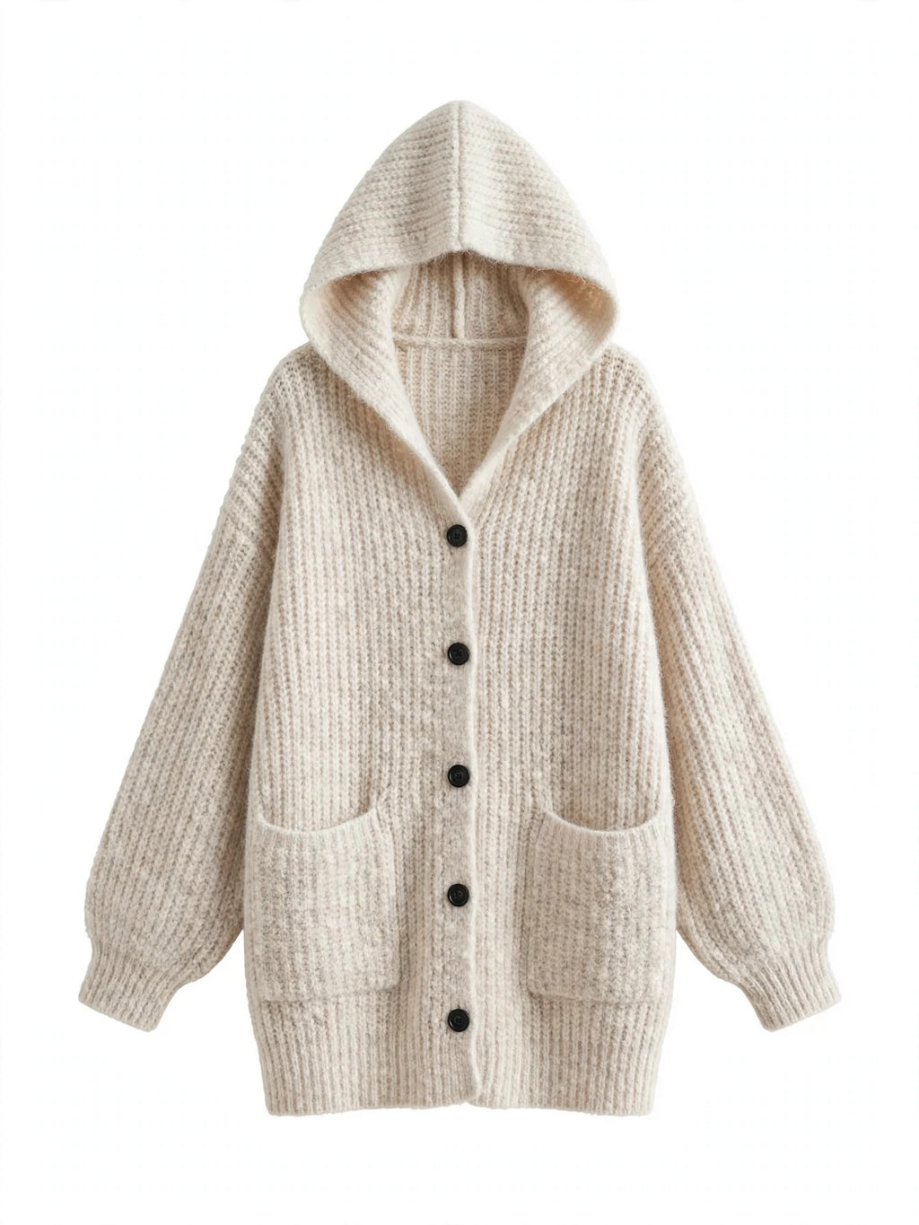 Cozy Hour Hooded Knit Cardigan