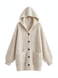 Cozy Hour Hooded Knit Cardigan