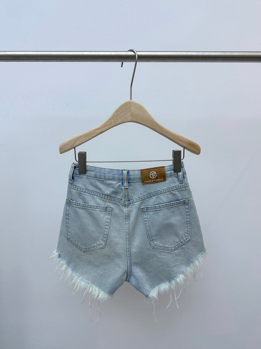 Light Wash Distressed Denim Shorts | Relaxed Fit Ripped Shorts