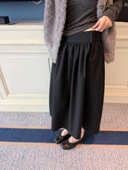 Élan Pleated Midi Skirt - styled view