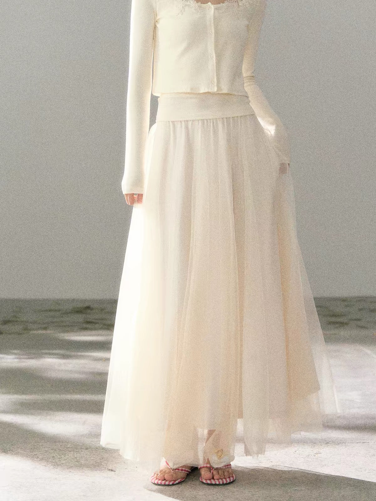 月影琉璃/Cloud Veil Maxi Skirt