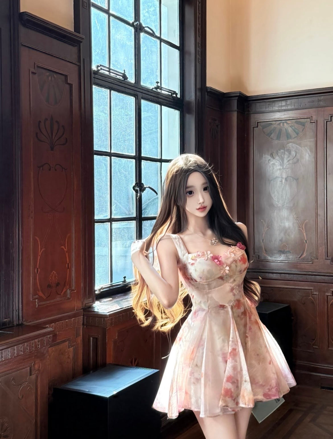 🌸落日花园/ Petal Garden Mini Dress