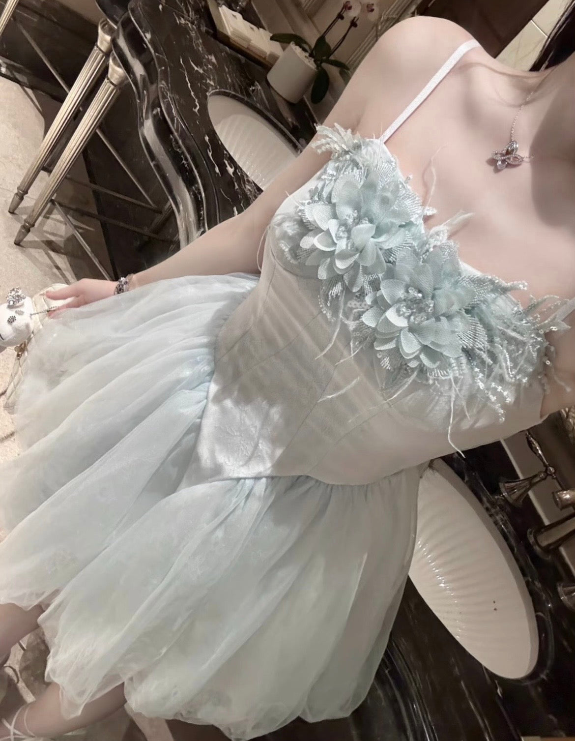 迪士尼公主/🩵 Frost Bloom Fairy Dress